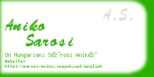 aniko sarosi business card